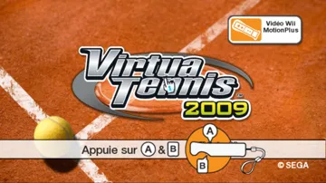 Virtua Tennis 2009 screen shot title